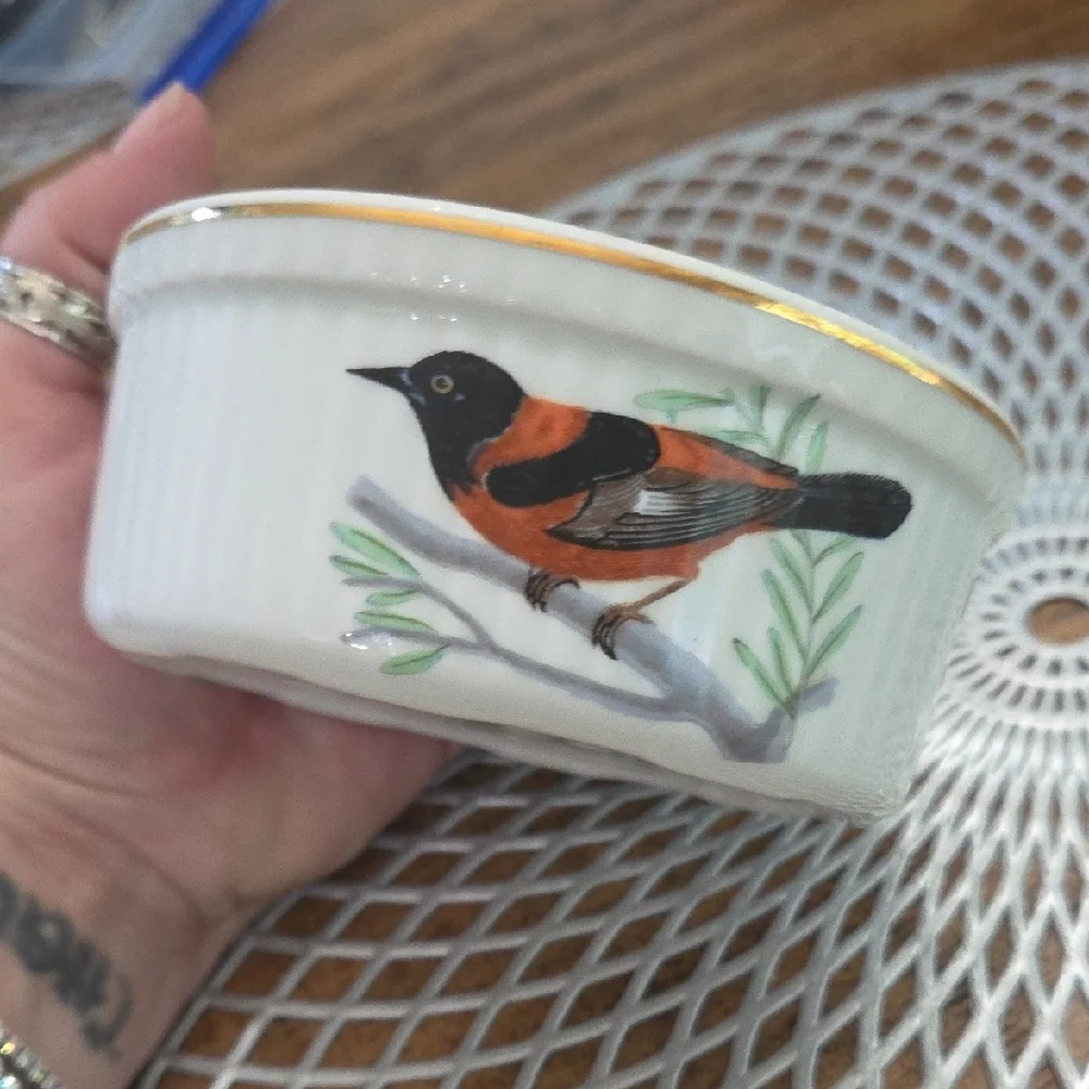 Elegant Bird Design Ceramic Bowl